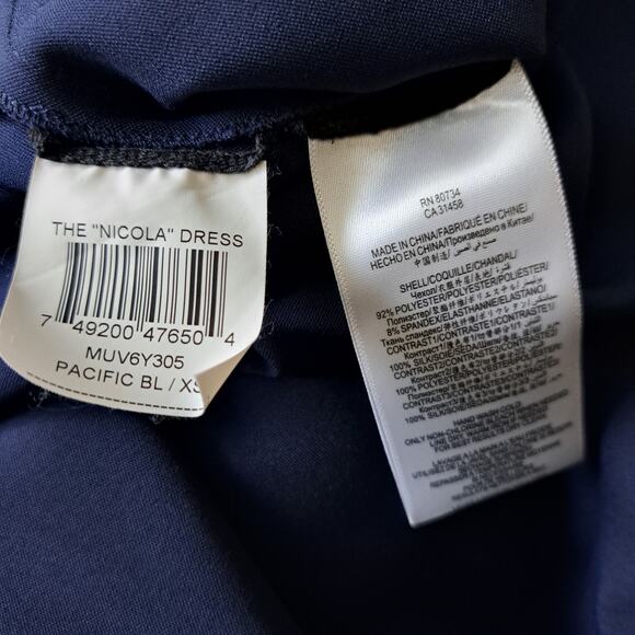 BCBGMaxAzria Runway Nicola Midi Dress Size XS SIlk Flutter Top Retro - Picture 9 of 11